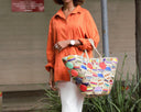 Playa Circle Rope Colored Bag - Pumpkin & Avocado