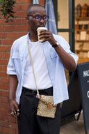 The Micro Trip Bag Camel/Denim