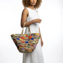 Playa Circle Rope Colored Bag - Pumpkin & Avocado